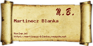 Martinecz Blanka névjegykártya
