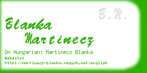 blanka martinecz business card